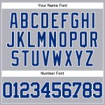 Jersey Royal-Weiß Baseball Authentic Custom Grau Jersey Royal-Weiß Baseball Authentic Custom Grau