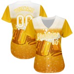 Jersey Muster Design Baseball International 3D Weiß Bier Authentische Custom Tag Gelb Jersey Muster Design Baseball International 3D Weiß Bier Authentische Custom Tag Gelb