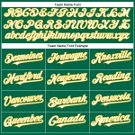Benutzerdefiniertes Baseball Weiß-Gold Kelly Authentic Trikot Grün Benutzerdefiniertes Baseball Weiß-Gold Kelly Authentic Trikot Grün