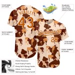Texas Baseball Muster Design Jersey Ox 3D Custom Creme Orange-Weiß Authentic Texas Baseball Muster Design Jersey Ox 3D Custom Creme Orange-Weiß Authentic