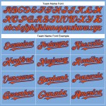 Blaues Baseballtrikot Custom Light Orange-Royal Authentic Blaues Baseballtrikot Custom Light Orange-Royal Authentic