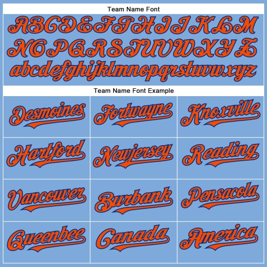 Blaues Baseballtrikot Custom Light Orange-Royal Authentic Blaues Baseballtrikot Custom Light Orange-Royal Authentic