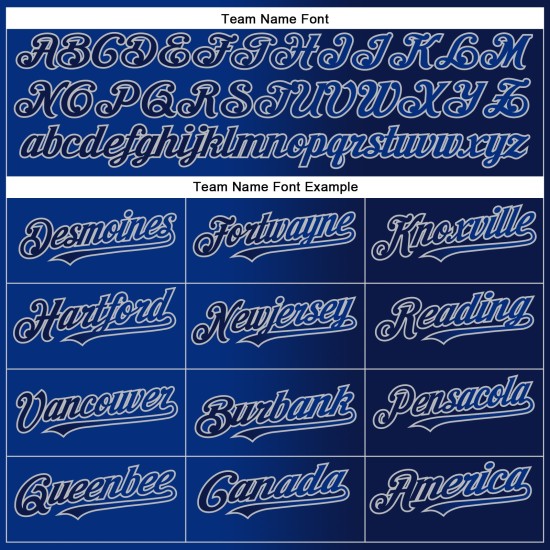 Authentic Fashion Jersey Baseball Royal-Grau Custom Navy Gradient Authentic Fashion Jersey Baseball Royal-Grau Custom Navy Gradient