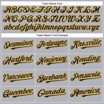 Marineblau-Gold-Trikot Baseball Grau Authentic Custom Marineblau-Gold-Trikot Baseball Grau Authentic Custom