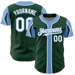 Arm Grün Weiß-Licht Farben Formen Jersey Custom Baseball Blau 3 Authentic Arm Grün Weiß-Licht Farben Formen Jersey Custom Baseball Blau 3 Authentic