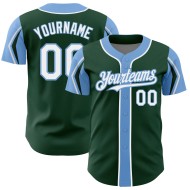 Arm Grün Weiß-Licht Farben Formen Jersey Custom Baseball Blau 3 Authentic Arm Grün Weiß-Licht Farben Formen Jersey Custom Baseball Blau 3 Authentic