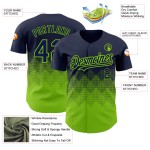 Authentisches quadratisches Marinegrün Neon Farbverlauf Jersey Formen Muster Baseball 3D Design Custom Authentisches quadratisches Marinegrün Neon Farbverlauf Jersey Formen Muster Baseball 3D Design Custom