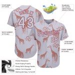 Jersey Authentic Silber-Kardinalgrau und Muster Schlange Giraffe Baseball 3D Custom Design Jersey Authentic Silber-Kardinalgrau und Muster Schlange Giraffe Baseball 3D Custom Design