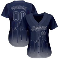 Dallas Fashion Trikot Custom Authentic Edition Marineblau Baseball City Fade Grau 3D Dallas Fashion Trikot Custom Authentic Edition Marineblau Baseball City Fade Grau 3D