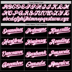Jersey Custom Authentic Shapes 3 Armfarben Baseball Schwarz Weiß-Pink Jersey Custom Authentic Shapes 3 Armfarben Baseball Schwarz Weiß-Pink