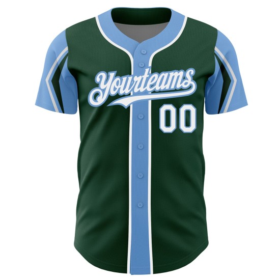 Arm Grün Weiß-Licht Farben Formen Jersey Custom Baseball Blau 3 Authentic Arm Grün Weiß-Licht Farben Formen Jersey Custom Baseball Blau 3 Authentic