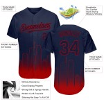 Angeles Authentic Baseball 3D Edition Fashion Custom Jersey Navy-Red Fade Navy City Los Angeles Authentic Baseball 3D Edition Fashion Custom Jersey Navy-Red Fade Navy City Los