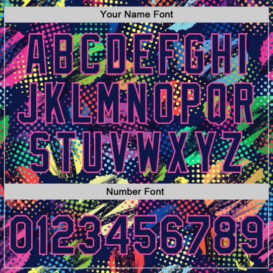 Halbton Custom Navy Zickzack Authentisches Design Jersey 3D Muster Rosa Stil Baseball Abstrakte Kreise Halbton Custom Navy Zickzack Authentisches Design Jersey 3D Muster Rosa Stil Baseball Abstrakte Kreise