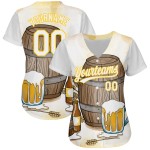 Pattern International Authentic Weiß Baseball Custom Design Tag Jersey Bier 3D Gelb Pattern International Authentic Weiß Baseball Custom Design Tag Jersey Bier 3D Gelb