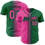Grün Authentic Custom Kelly Gradient Fashion Jersey Pink-Schwarz Baseball Grün Authentic Custom Kelly Gradient Fashion Jersey Pink-Schwarz Baseball