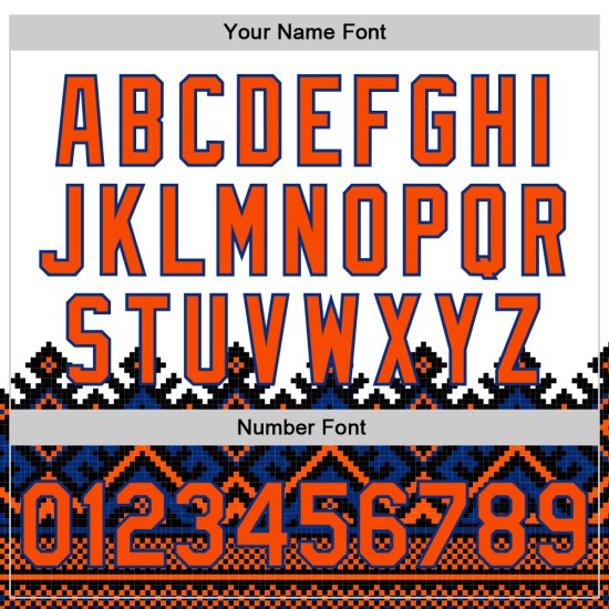 Benutzerdefiniertes Muster Jersey Baseball Traditionelles weißes afrikanisches ethnisches 3D-authentisches Design im orange-königlichen Stil Benutzerdefiniertes Muster Jersey Baseball Traditionelles weißes afrikanisches ethnisches 3D-authentisches Design im orange-königlichen Stil