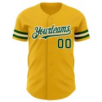 Gold Jersey Custom Grün-Weiß Baseball Authentic Gold Jersey Custom Grün-Weiß Baseball Authentic