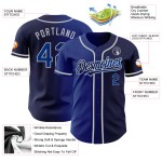 Authentic Fashion Jersey Baseball Royal-Grau Custom Navy Gradient Authentic Fashion Jersey Baseball Royal-Grau Custom Navy Gradient