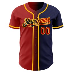 Jersey Authentic Navy Fashion Rot-Gold Gradient Custom Baseball