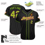 Neon Jersey Baseball Authentic Grün-Pink Nadelstreifen Weiß Custom Schwarz Neon Jersey Baseball Authentic Grün-Pink Nadelstreifen Weiß Custom Schwarz