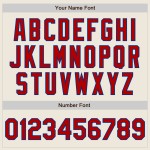 Jersey Custom Cream Baseball Nadelstreifen Authentic Schwarz Rot-Royal Jersey Custom Cream Baseball Nadelstreifen Authentic Schwarz Rot-Royal