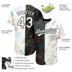 Musik Muster Jersey Schwarz Custom Brasilianische Baseball Festival Weiß Karneval Design 3D Authentische Musik Muster Jersey Schwarz Custom Brasilianische Baseball Festival Weiß Karneval Design 3D Authentische