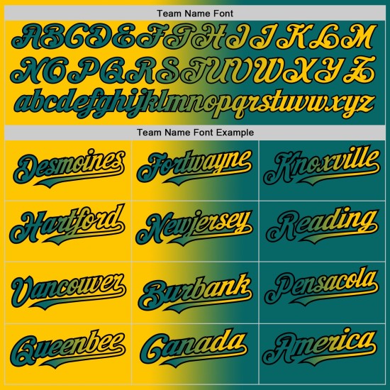 Gelb-Schwarz Authentic Gradient Jersey Teal Fashion Custom Baseball Gelb-Schwarz Authentic Gradient Jersey Teal Fashion Custom Baseball
