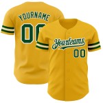 Gold Jersey Custom Grün-Weiß Baseball Authentic Gold Jersey Custom Grün-Weiß Baseball Authentic