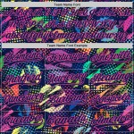 Halbton Custom Navy Zickzack Authentisches Design Jersey 3D Muster Rosa Stil Baseball Abstrakte Kreise Halbton Custom Navy Zickzack Authentisches Design Jersey 3D Muster Rosa Stil Baseball Abstrakte Kreise