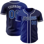Authentic Fashion Jersey Baseball Royal-Grau Custom Navy Gradient Authentic Fashion Jersey Baseball Royal-Grau Custom Navy Gradient