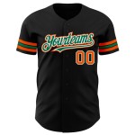 Grün Schwarz Custom Orange-Kelly Baseball Jersey Authentic Grün Schwarz Custom Orange-Kelly Baseball Jersey Authentic