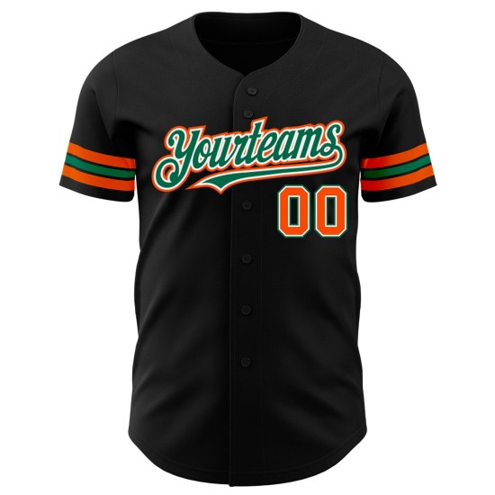 Grün Schwarz Custom Orange-Kelly Baseball Jersey Authentic Grün Schwarz Custom Orange-Kelly Baseball Jersey Authentic