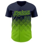 Authentisches quadratisches Marinegrün Neon Farbverlauf Jersey Formen Muster Baseball 3D Design Custom Authentisches quadratisches Marinegrün Neon Farbverlauf Jersey Formen Muster Baseball 3D Design Custom