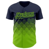 Authentisches quadratisches Marinegrün Neon Farbverlauf Jersey Formen Muster Baseball 3D Design Custom Authentisches quadratisches Marinegrün Neon Farbverlauf Jersey Formen Muster Baseball 3D Design Custom