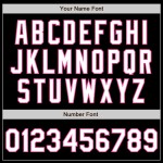 Jersey Custom Authentic Shapes 3 Armfarben Baseball Schwarz Weiß-Pink Jersey Custom Authentic Shapes 3 Armfarben Baseball Schwarz Weiß-Pink