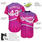 Abstrakte Lila 3D Custom Design Weiß-Hot Baseball Rosa Authentische Sport Jersey Muster Abstrakte Lila 3D Custom Design Weiß-Hot Baseball Rosa Authentische Sport Jersey Muster