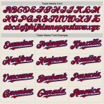 Jersey Custom Cream Baseball Nadelstreifen Authentic Schwarz Rot-Royal Jersey Custom Cream Baseball Nadelstreifen Authentic Schwarz Rot-Royal
