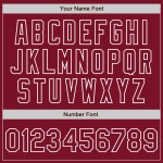 Jersey Authentic Custom Weiß Crimson Raglan Baseball Ärmel Jersey Authentic Custom Weiß Crimson Raglan Baseball Ärmel