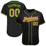 Neon Jersey Baseball Authentic Grün-Pink Nadelstreifen Weiß Custom Schwarz Neon Jersey Baseball Authentic Grün-Pink Nadelstreifen Weiß Custom Schwarz