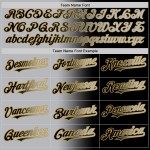 Gradient Custom Fashion Baseball Grau-Altgold Authentic Schwarz Jersey Gradient Custom Fashion Baseball Grau-Altgold Authentic Schwarz Jersey
