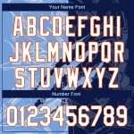 Jersey Light 3D Scratch Blau-Orange Baseball Graffiti Weiß Navy Authentisches individuelles Muster Jersey Light 3D Scratch Blau-Orange Baseball Graffiti Weiß Navy Authentisches individuelles Muster