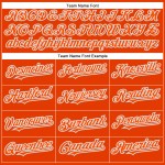 Baseball Authentic Jersey Weiß-Grau Custom Orange Baseball Authentic Jersey Weiß-Grau Custom Orange