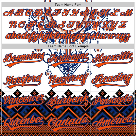 Benutzerdefiniertes Muster Jersey Baseball Traditionelles weißes afrikanisches ethnisches 3D-authentisches Design im orange-königlichen Stil Benutzerdefiniertes Muster Jersey Baseball Traditionelles weißes afrikanisches ethnisches 3D-authentisches Design im orange-königlichen Stil