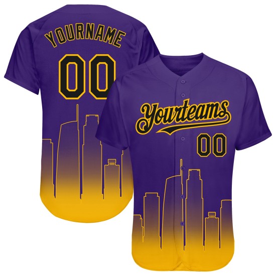 Fade Jersey Schwarz-Gold Baseball Lila Los Authentic Angeles Fashion 3D Custom Edition City Fade Jersey Schwarz-Gold Baseball Lila Los Authentic Angeles Fashion 3D Custom Edition City