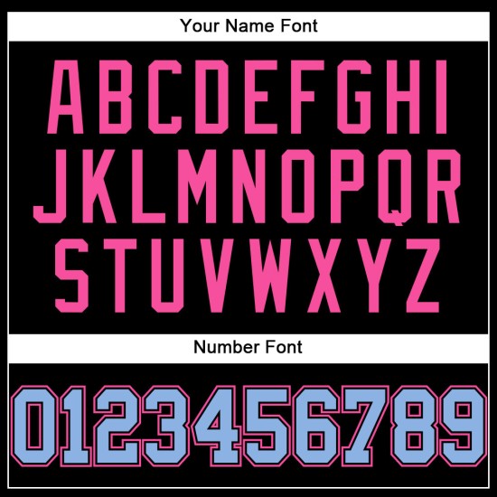 Schwarz Hell Authentisches Blau-Pink Baseball Custom Jersey Schwarz Hell Authentisches Blau-Pink Baseball Custom Jersey