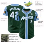 Arm Grün Weiß-Licht Farben Formen Jersey Custom Baseball Blau 3 Authentic Arm Grün Weiß-Licht Farben Formen Jersey Custom Baseball Blau 3 Authentic