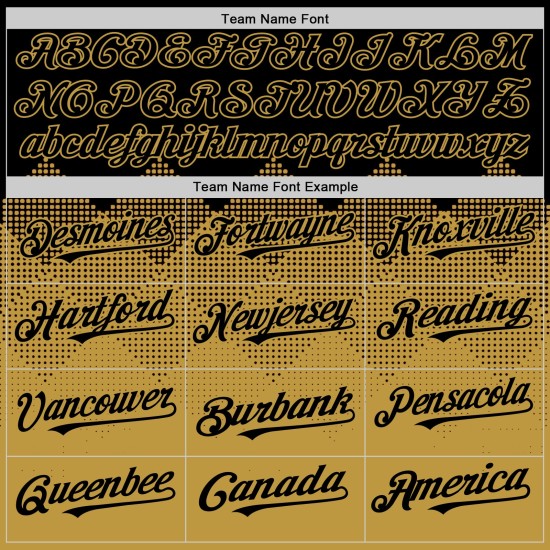 Baseball Schwarz Design Authentische Quadrat Gold Muster Formen 3D Jersey Alten Farbverlauf Custom Baseball Schwarz Design Authentische Quadrat Gold Muster Formen 3D Jersey Alten Farbverlauf Custom