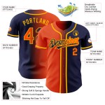 Jersey Authentic Fashion Baseball Orange-Gold Custom Navy Gradient Jersey Authentic Fashion Baseball Orange-Gold Custom Navy Gradient