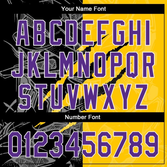 Purple Scratch Custom Baseball 3D Graffiti Authentic Muster Gelb-Schwarz Jersey Purple Scratch Custom Baseball 3D Graffiti Authentic Muster Gelb-Schwarz Jersey