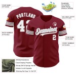 Authentic Baseball Crimson Custom Jersey Weiß-Grau Authentic Baseball Crimson Custom Jersey Weiß-Grau